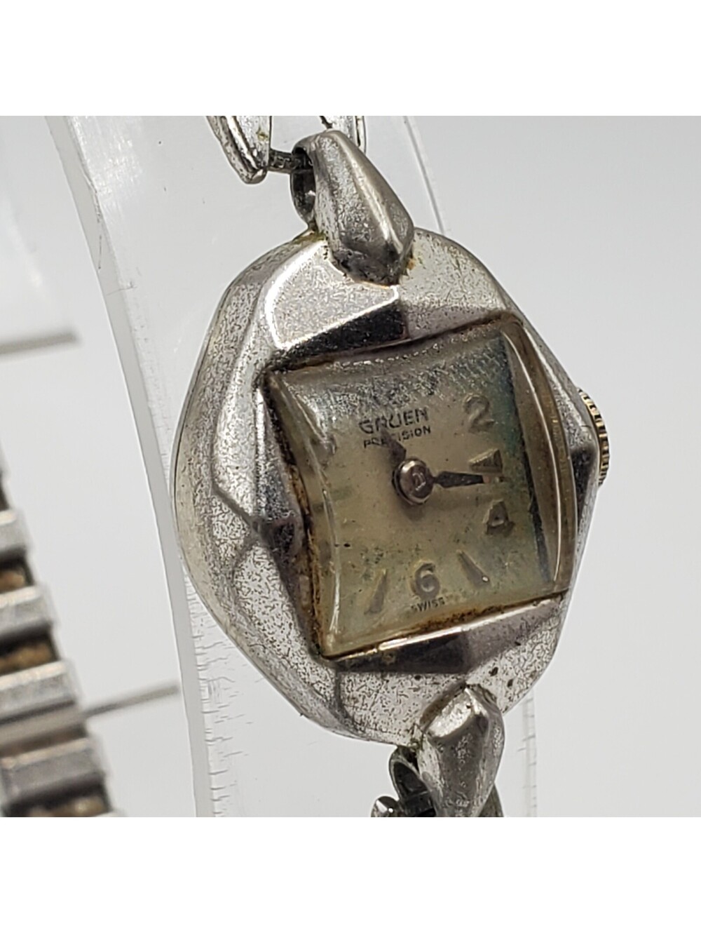 Vintage Gruen Precision Mechanical Womens Watch For Parts Or Repair